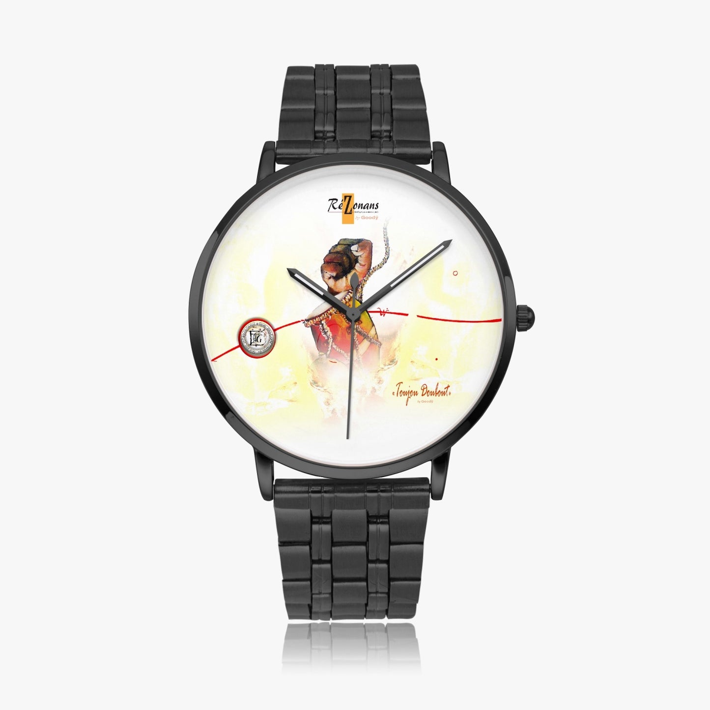 Montre acier ultra-mince "Toujouklè"