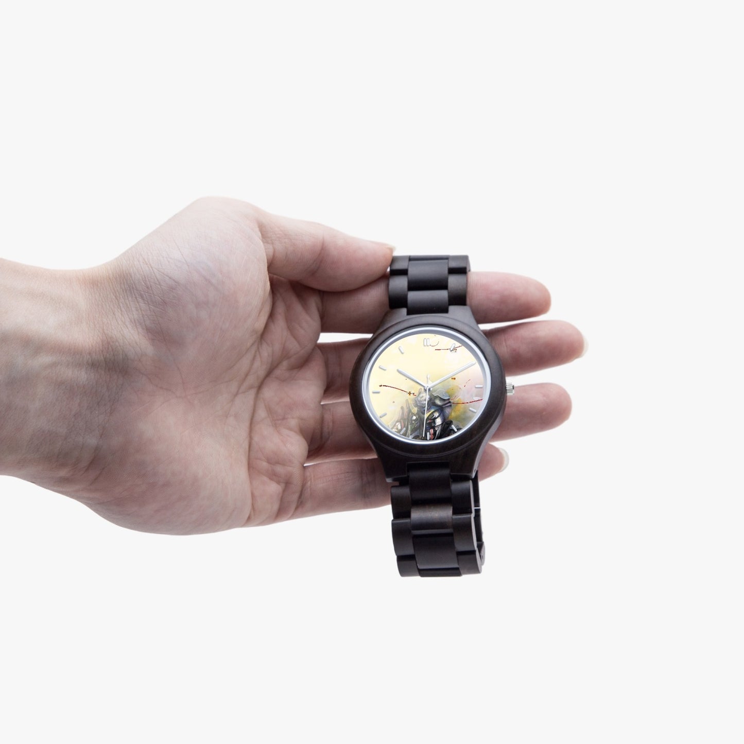 Montre en bois d’olivier ""Doubout"