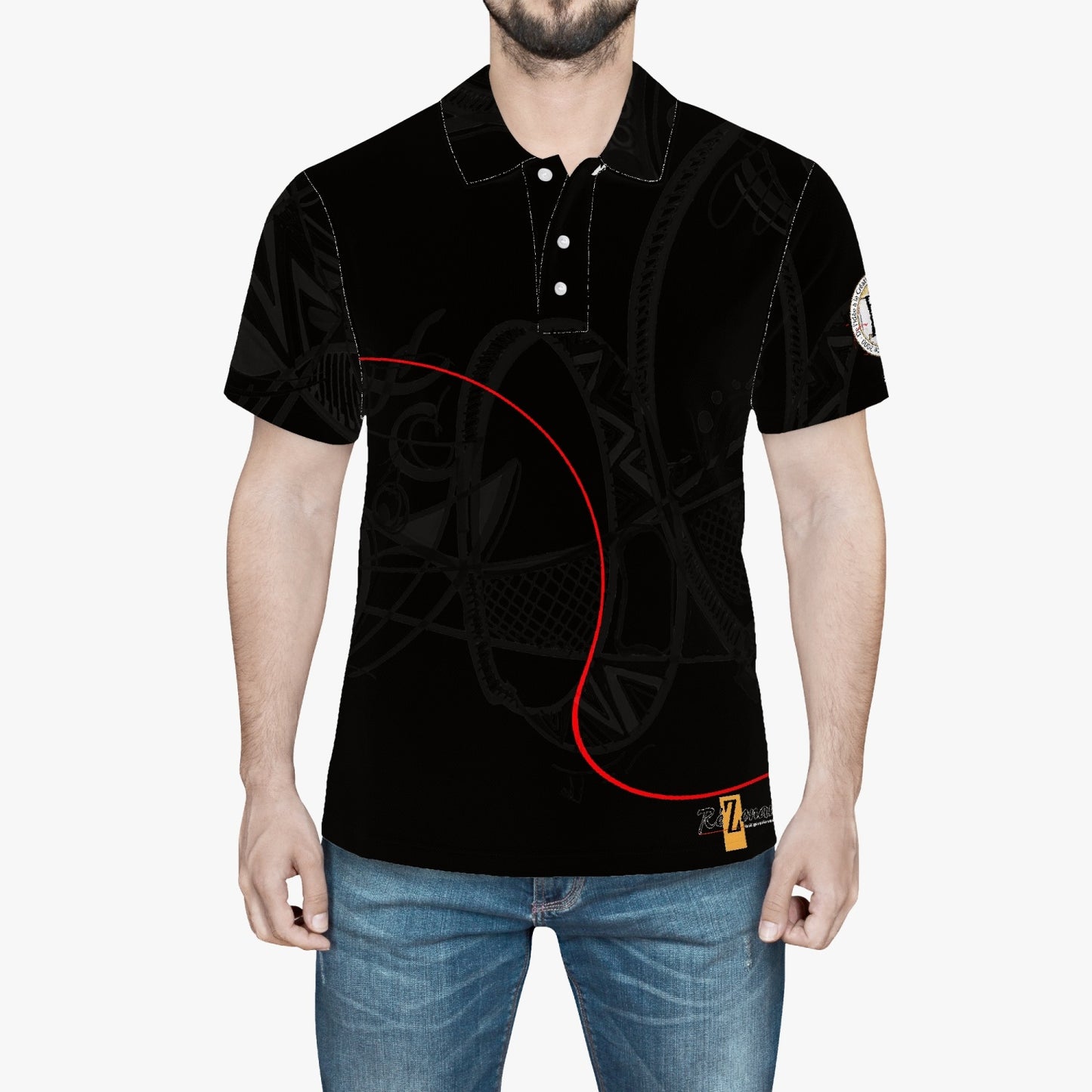 All-over polo shirt "Linearity"