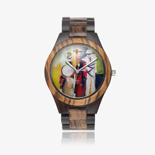 Contrasting natural wood watch "Rézistans"