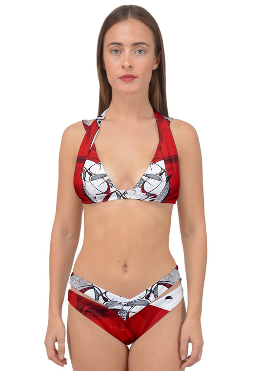 Bikini doppia spallina "linea rossa"