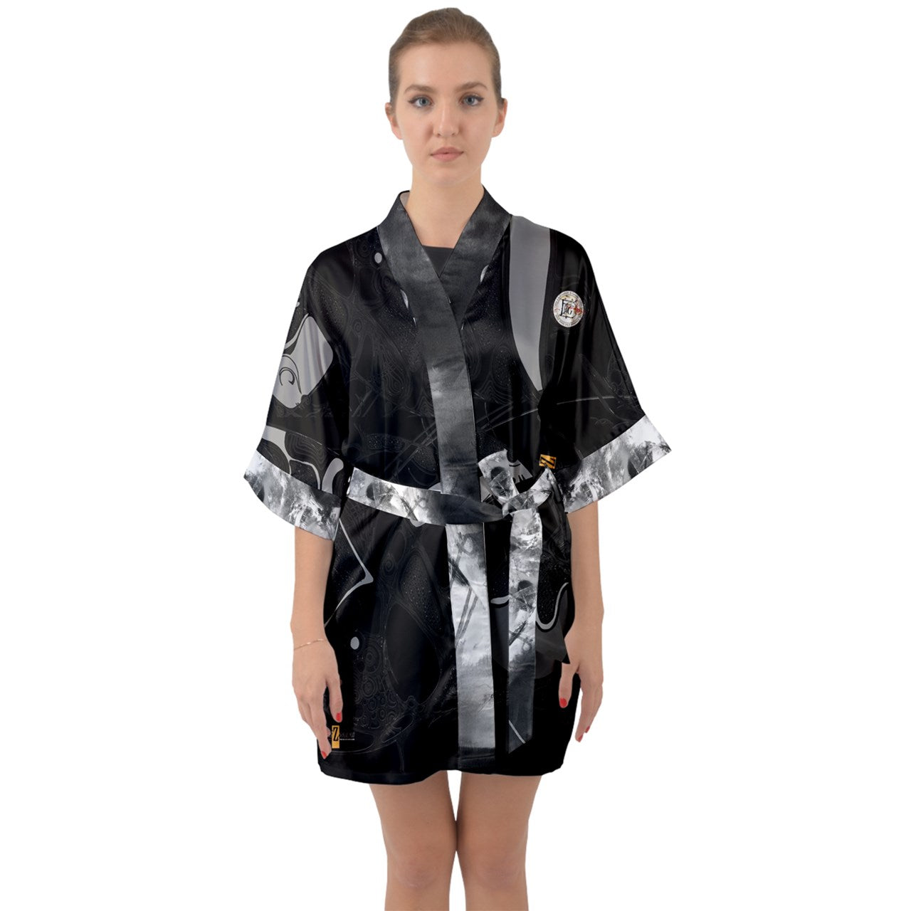 "Wak'N" satin kimono