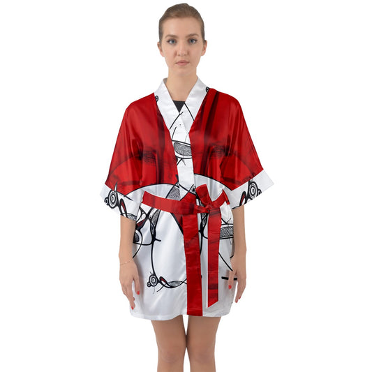 Kimono satinado "Yolblan"