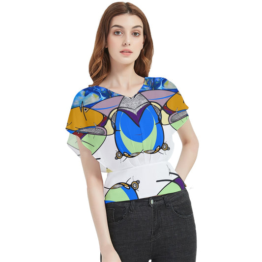 "Yolcolored" butterfly blouse