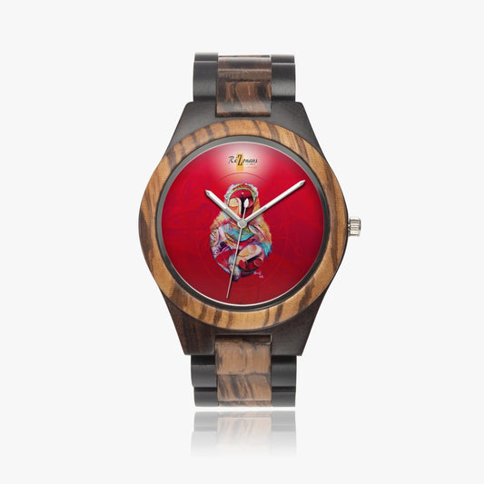Contrasting natural wood watch "Manmanlove"
