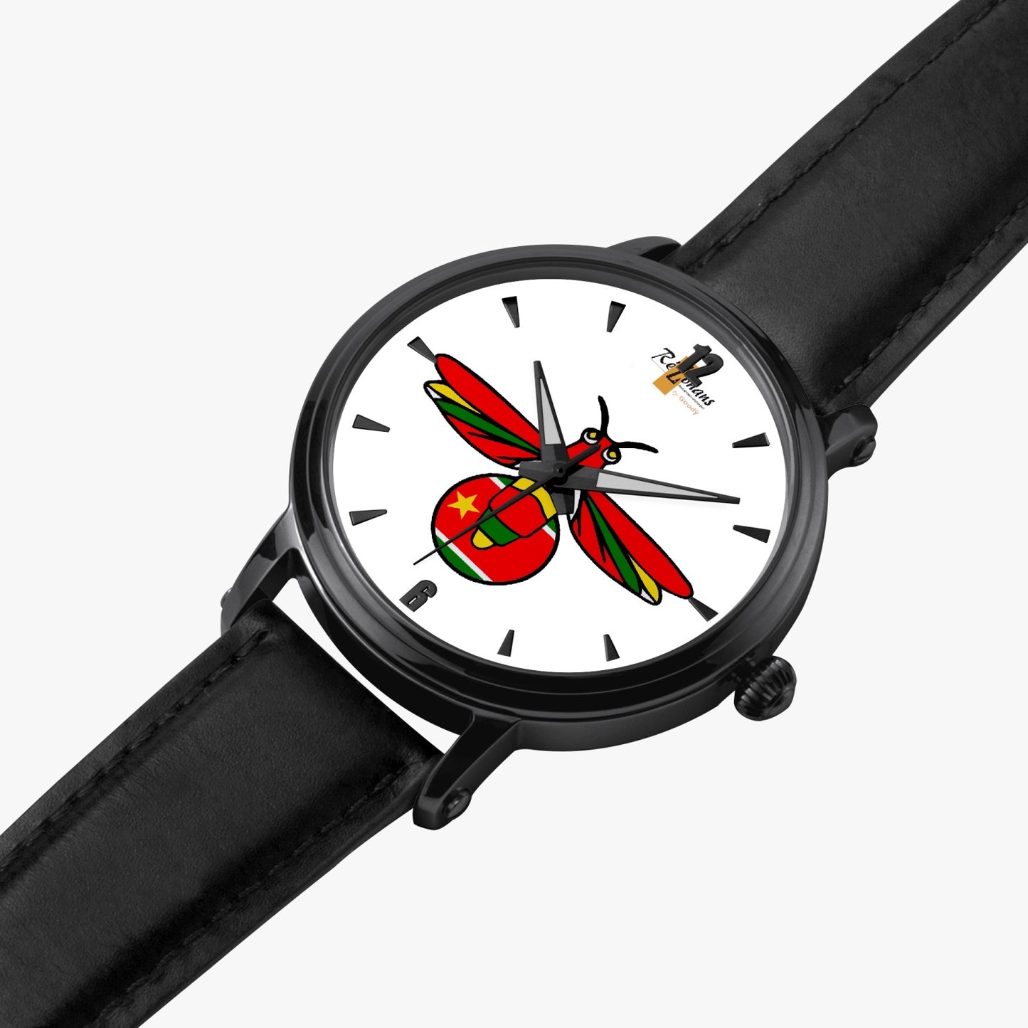 “Klendenden”自动皮革手表（带指示灯）