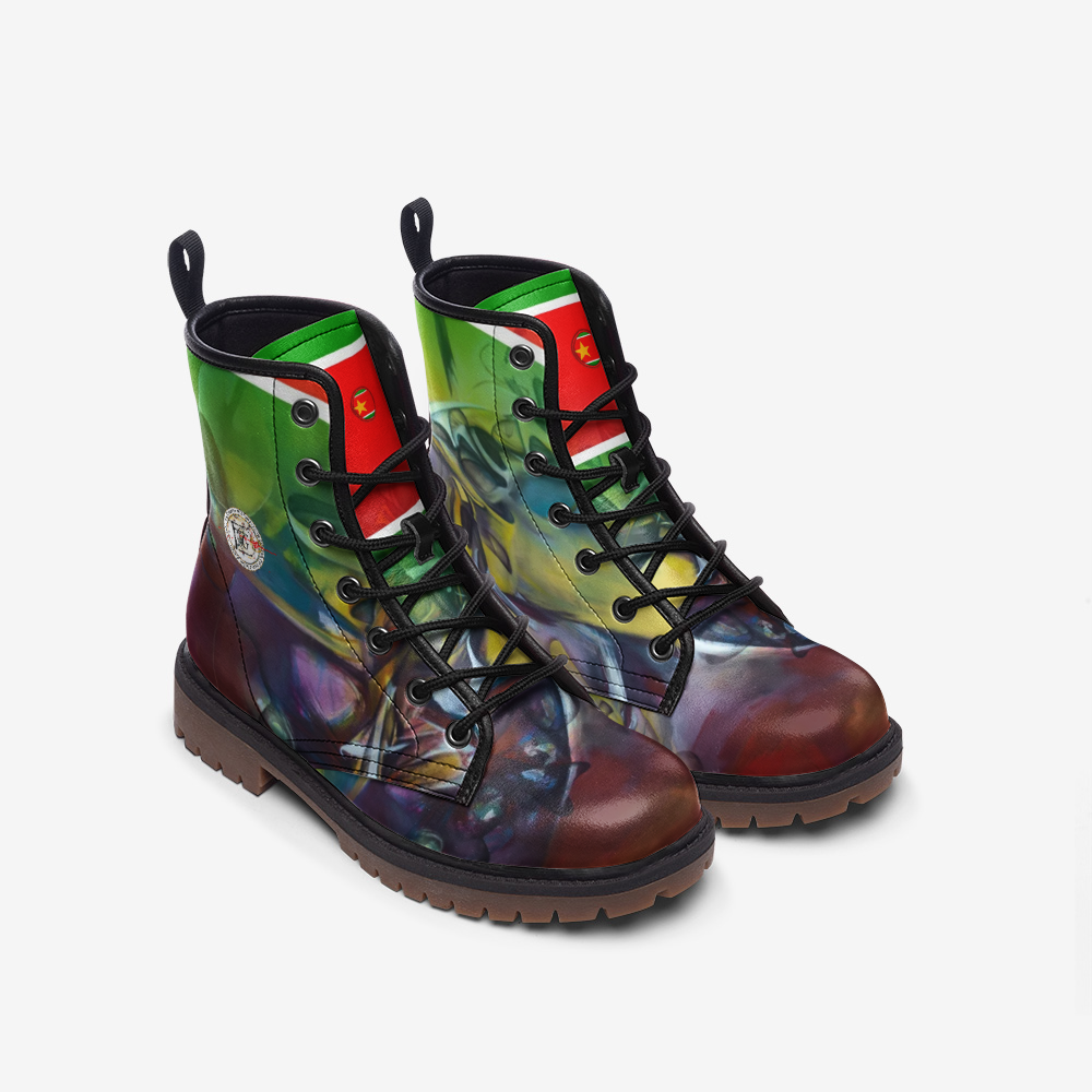 Lightweight leather boots "Péyiméfyan" (unisex)