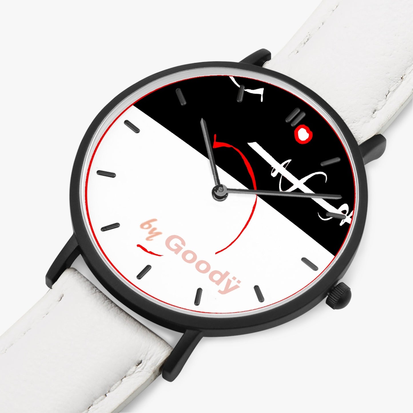 ウルトラフラットクォーツ腕時計 "Lignege"（ブラック - インジケータ）