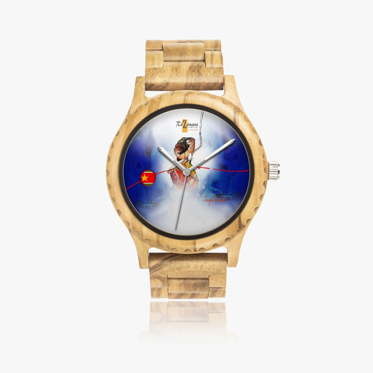 Natural wood watch "Toujoublé"