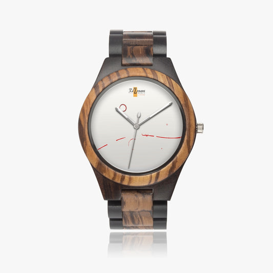 Contrasting natural wood watch "Lignerouge"