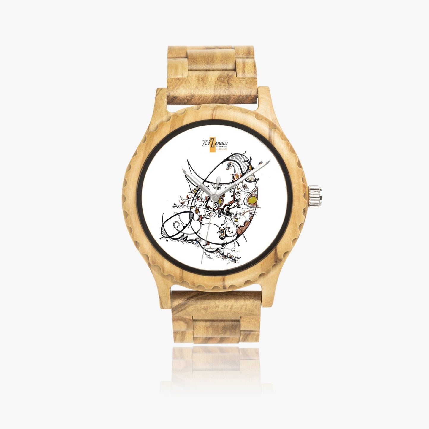 Reloj de madera natural "Kaomonde"