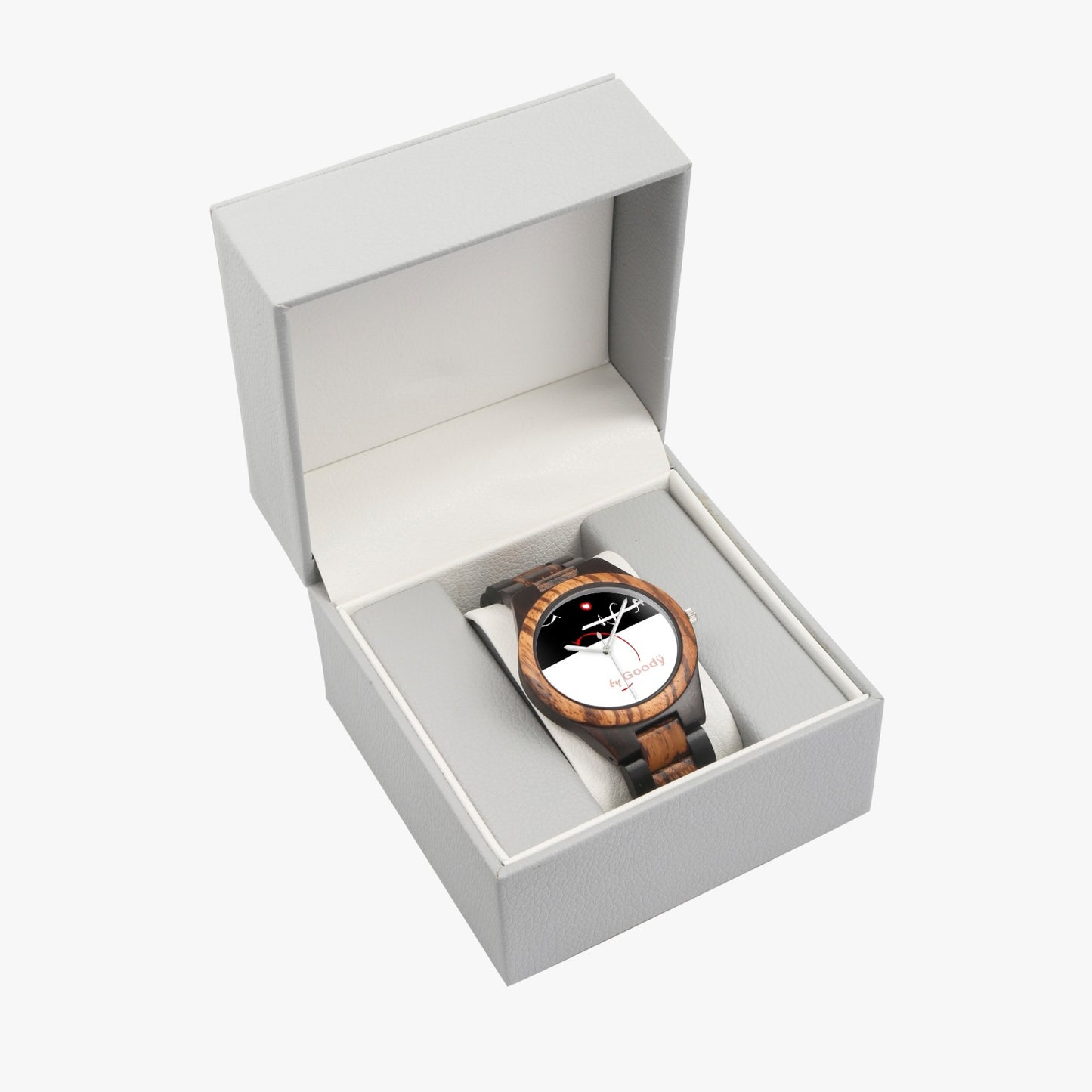 Contrasting natural wood watch "Linéance"