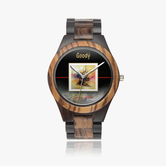 Contrasting natural wood watch "20 years"