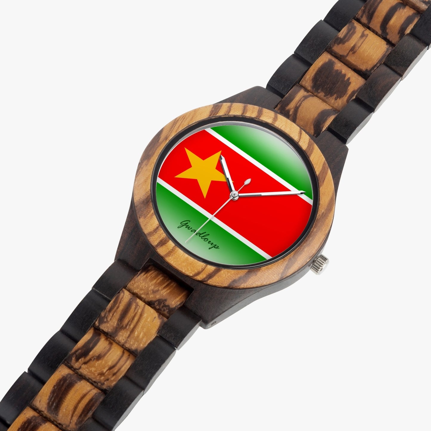 Contraste Reloj de madera natural "Peyigwadloup"