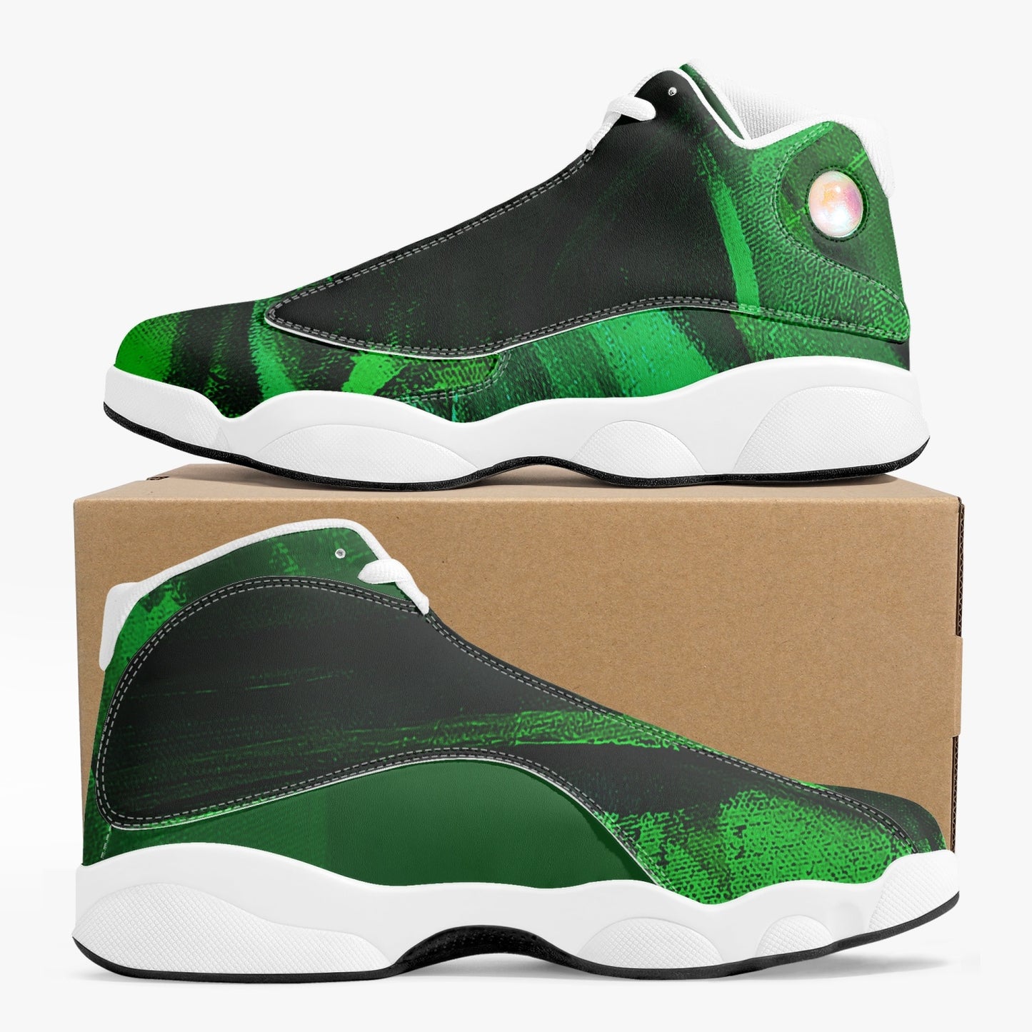 高端皮革篮球运动鞋“绿色”