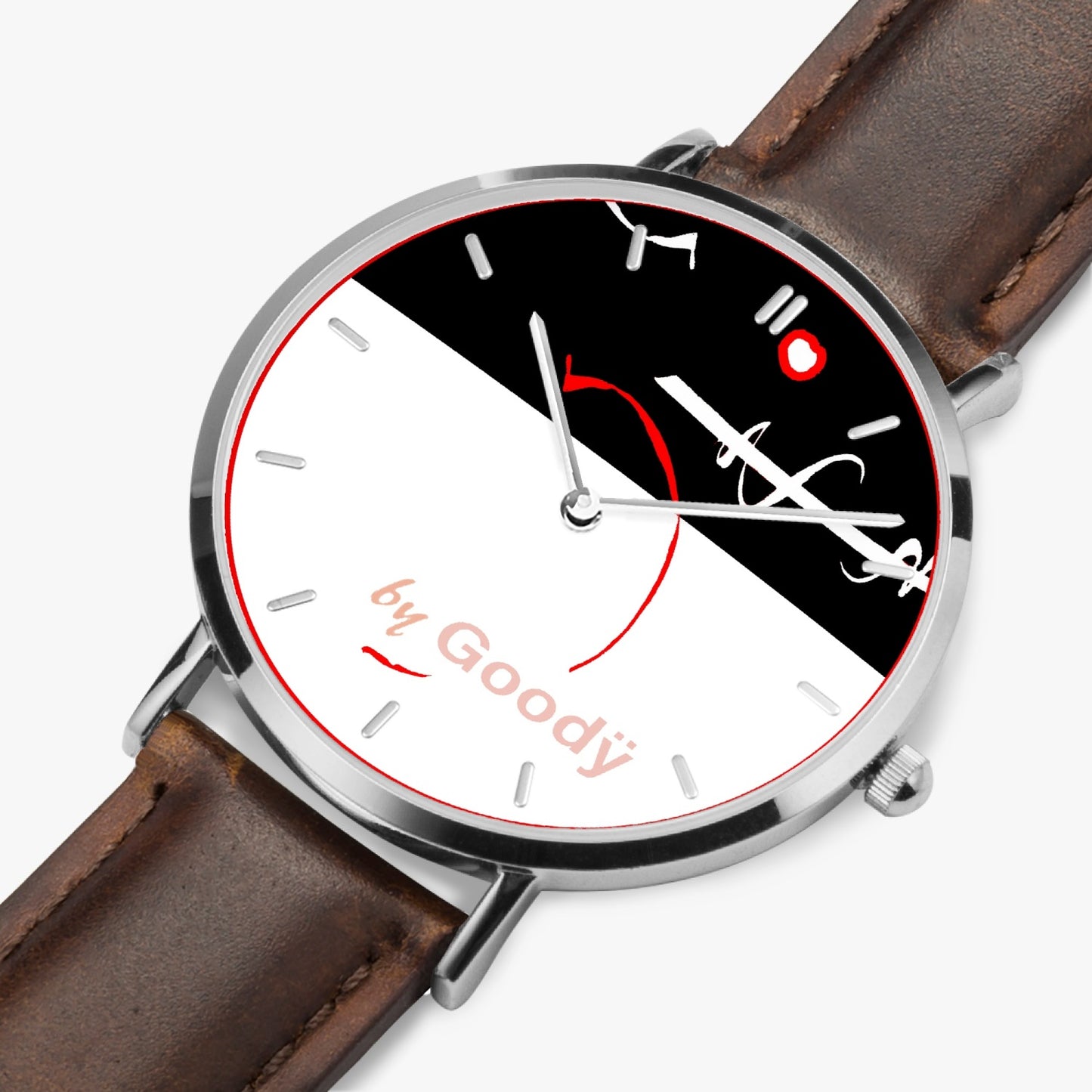 ウルトラフラットクォーツ腕時計 "Lignege"（銀 - インジケータ）