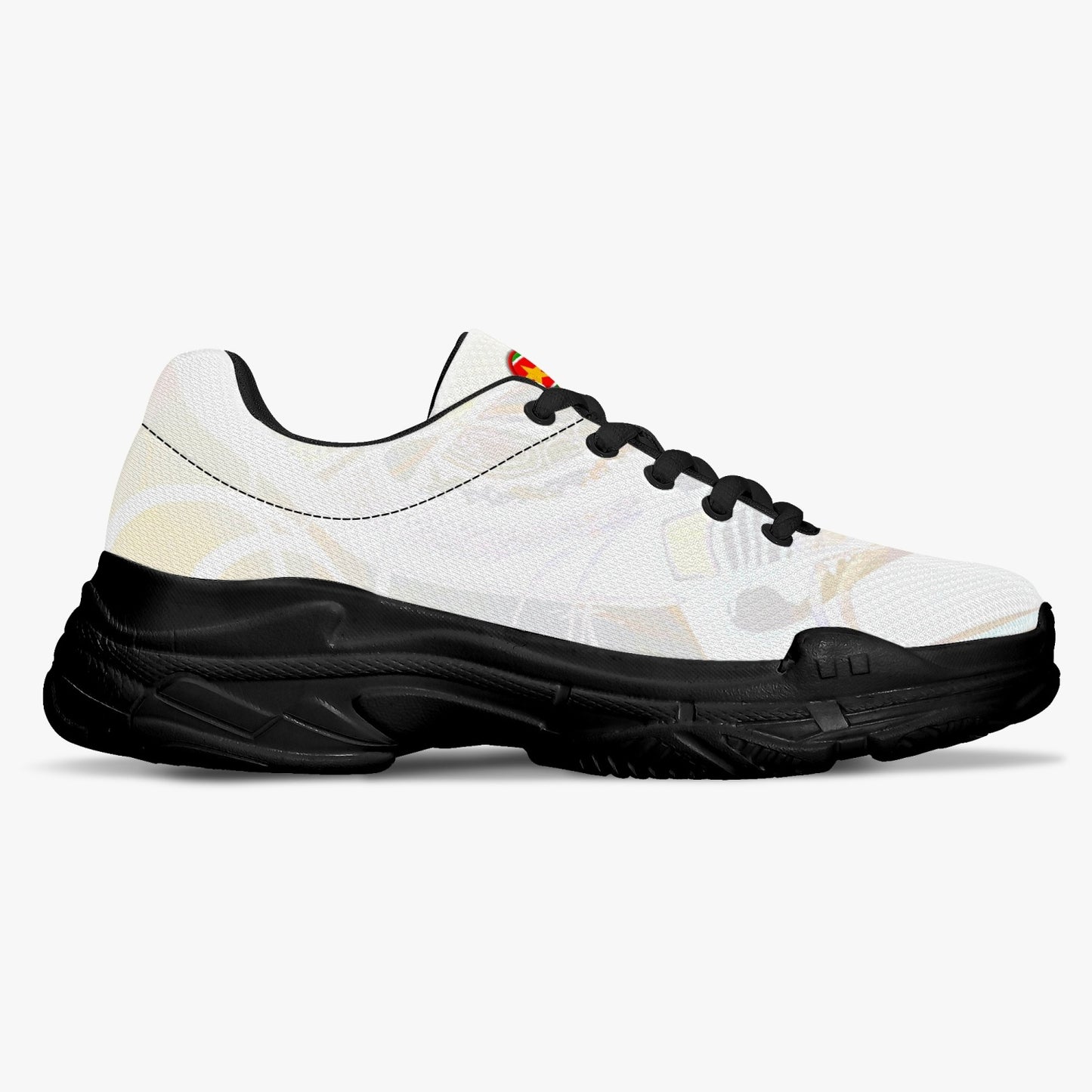 Unisex "Creme" Sneakers (weiß / schwarz)