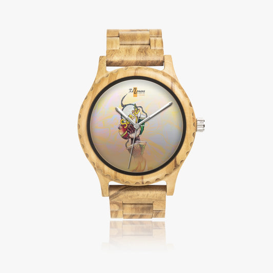 Reloj de madera natural "Sonjé"