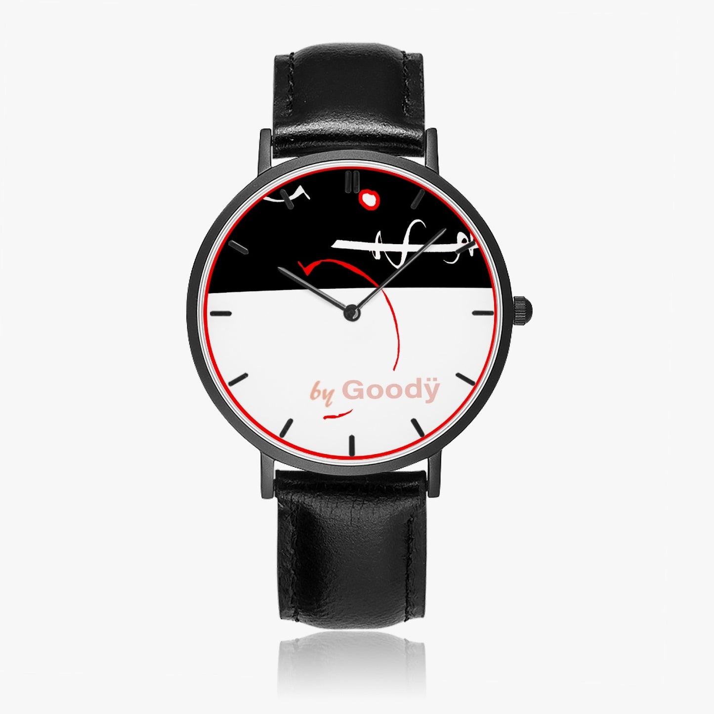 ウルトラフラットクォーツ腕時計 "Lignege"（ブラック - インジケータ）