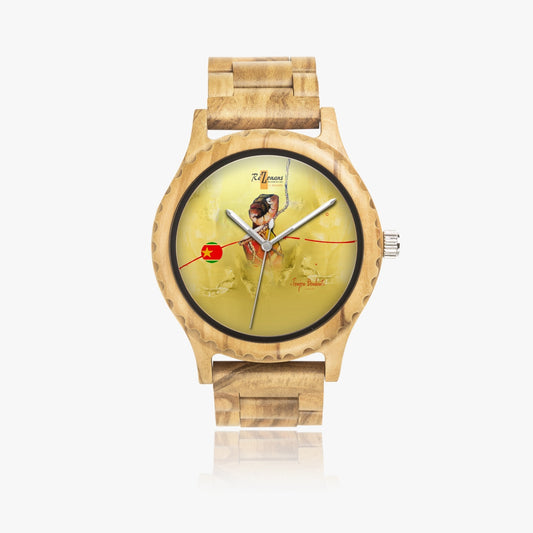Natural wood watch "Toujoudoré"