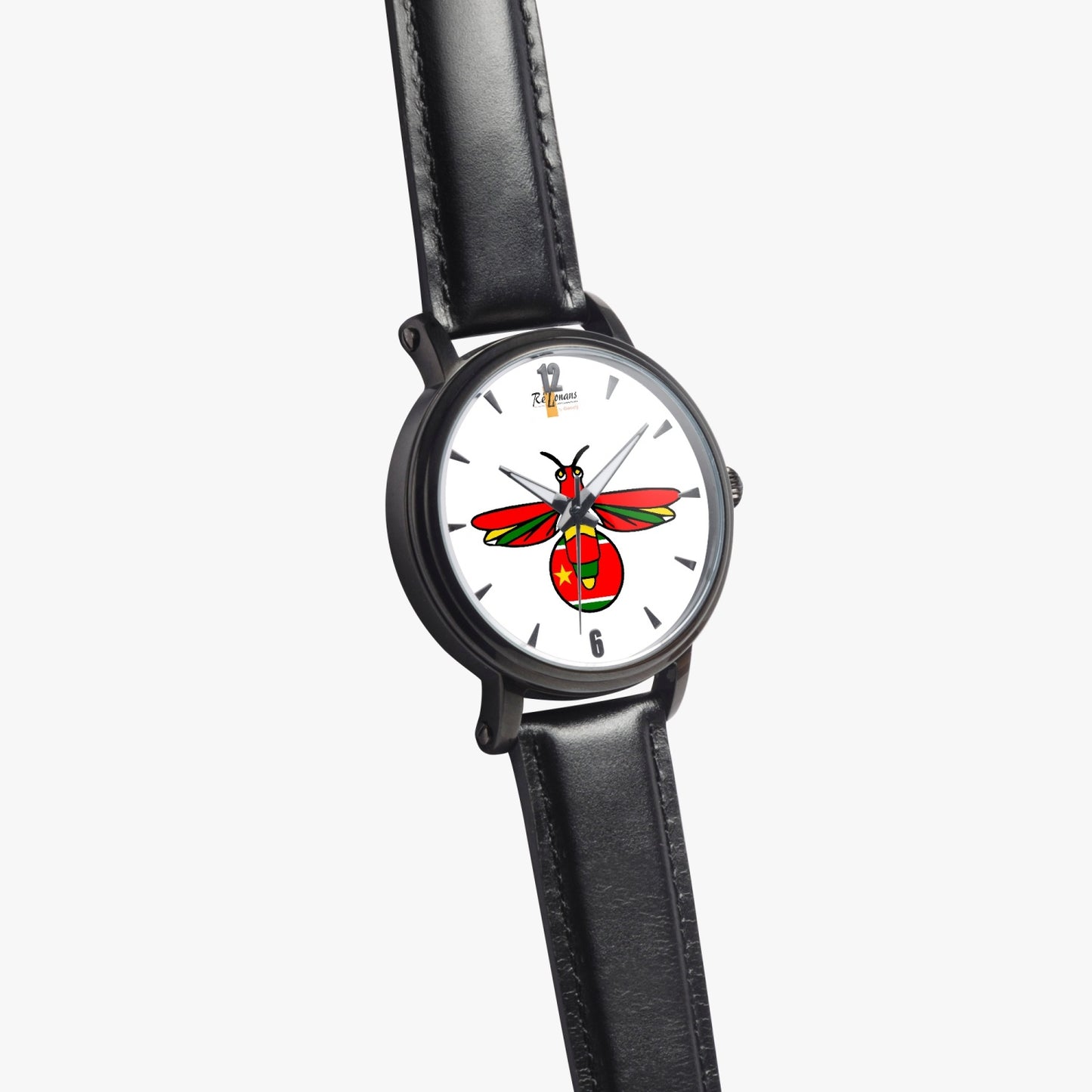 “Klendenden”自动皮革手表（带指示灯）
