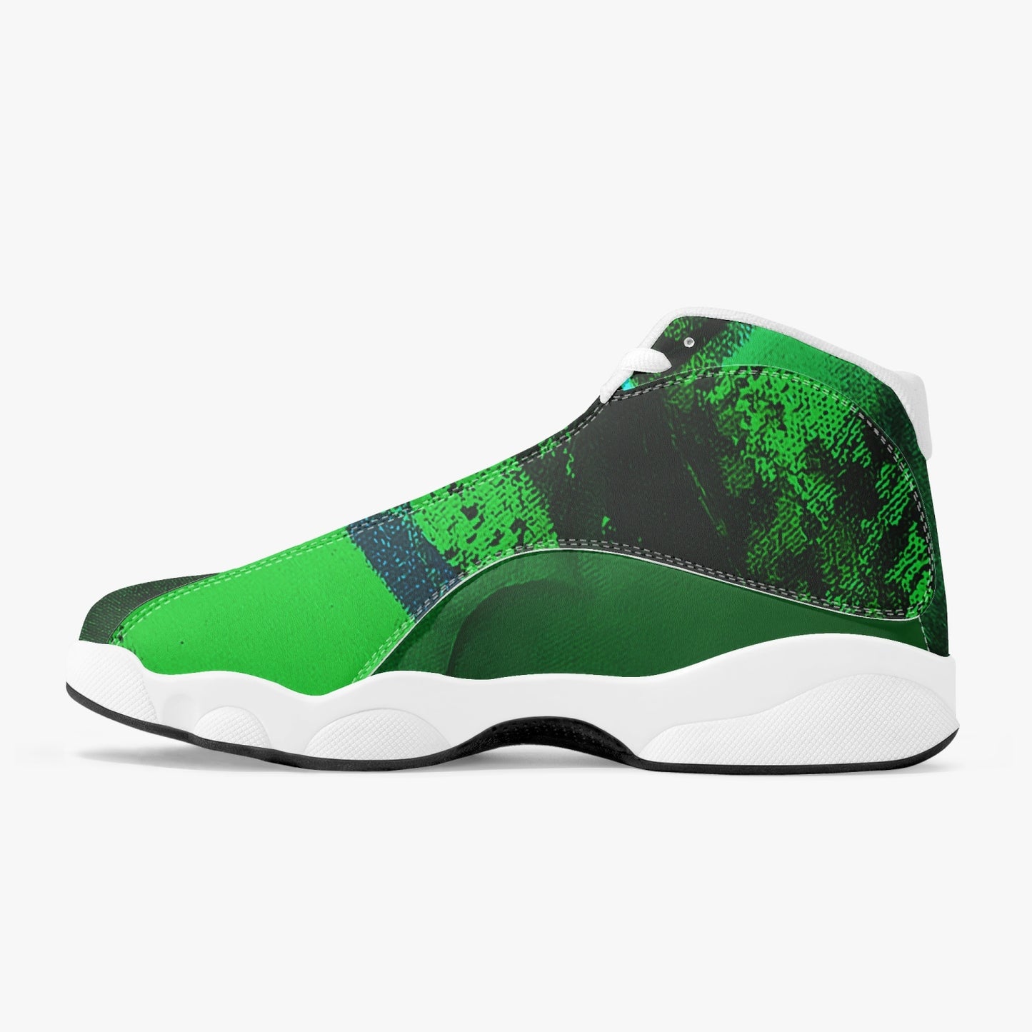 High-end leather basketball sneakers "Greenone"