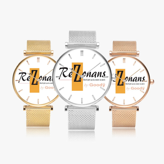 Ultra thin fashion quartz watch "RéZonans" (with indicators)