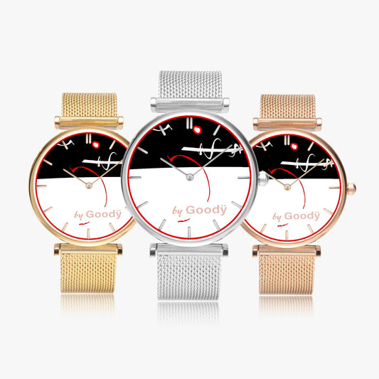 Ultra thin fashion quartz watch "Lalignerouge" (with indicators)