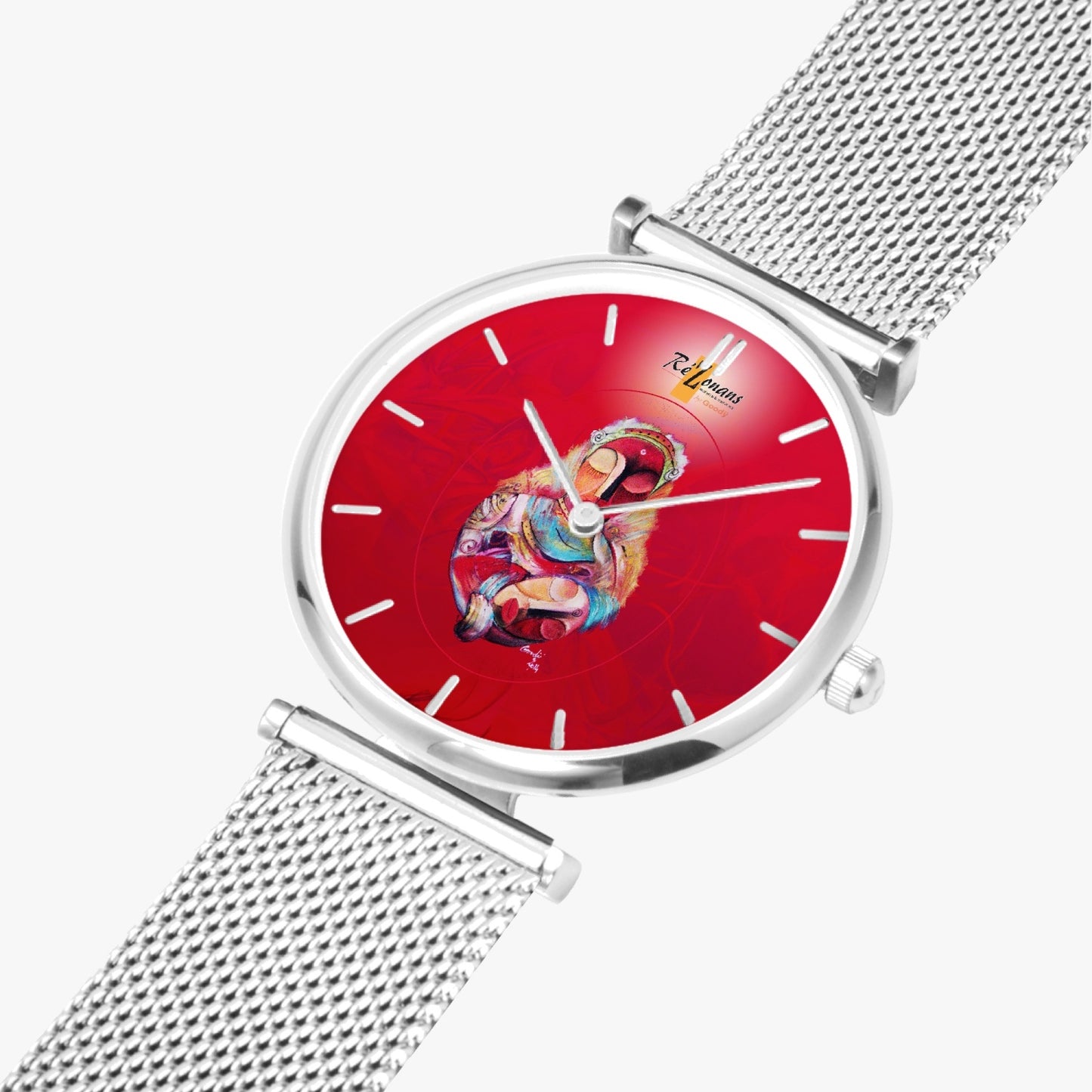 Ultra thin fashion quartz watch "Manmanlove" (with indicators)