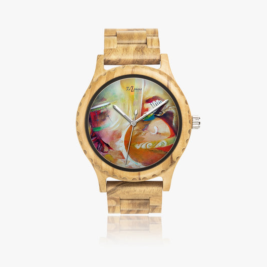 Reloj de madera natural "Chachala"