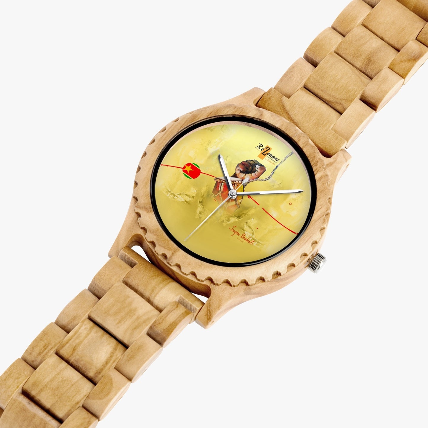 Reloj de madera natural "Toujoudore"