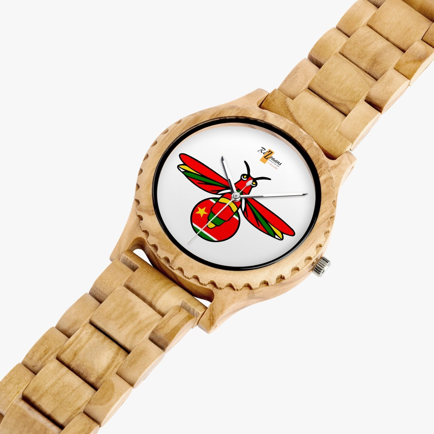 Reloj de madera natural "Klendenden"
