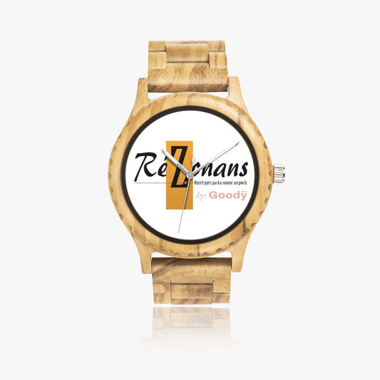Natural wood watch "RéZonans"